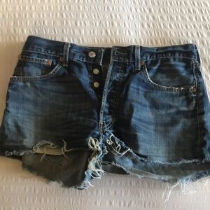 levi shorts from free people